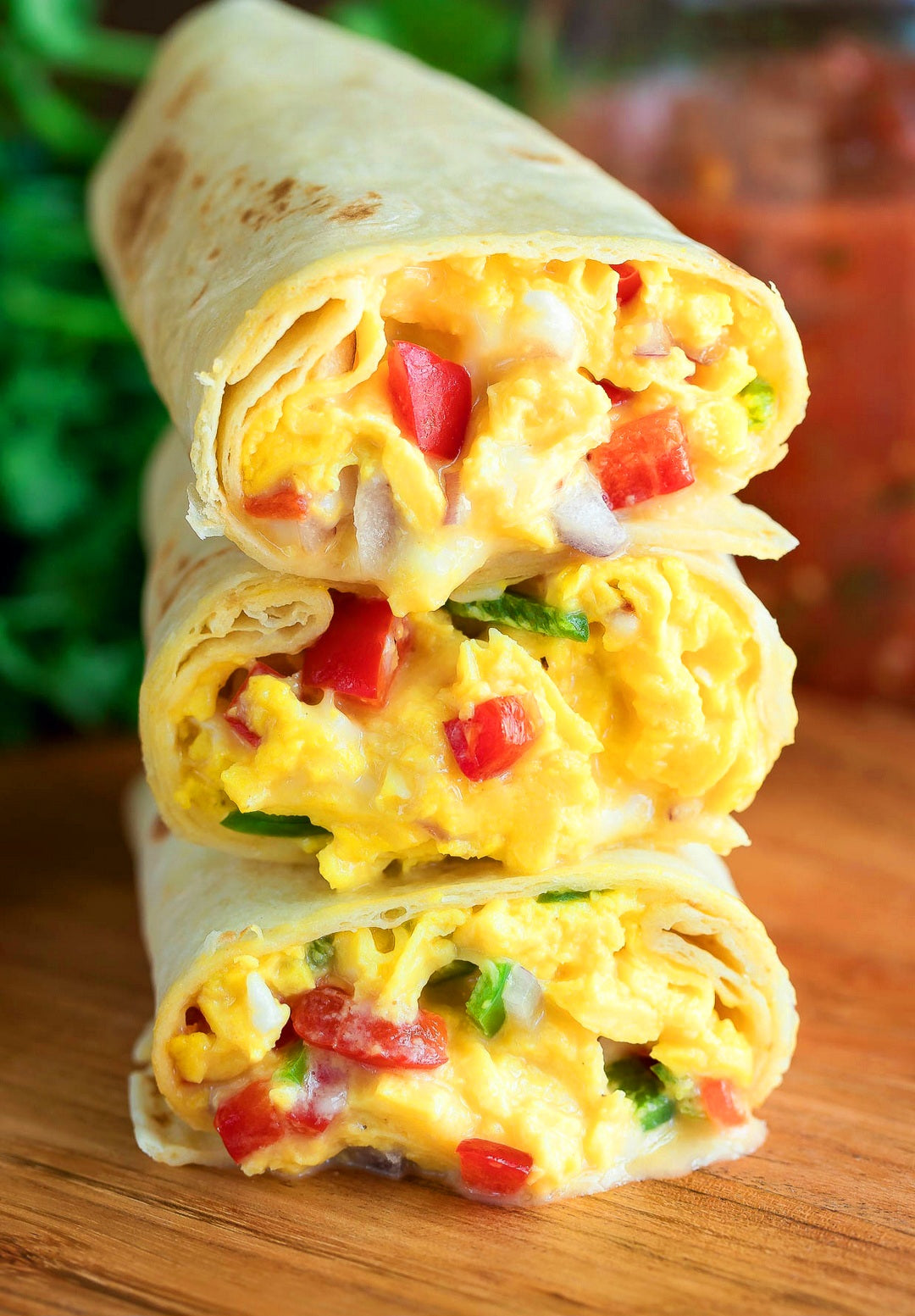 Breakfast burrito meatless with grand daddy's secret sauce